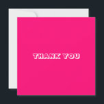 Thank you, fuchsia pink white<br><div class="desc">Thank you,  fuchsia pink white Postcard</div>