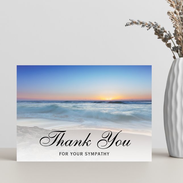 Thank You Funeral Beach Ocean Seaside Card (Creator Uploaded)