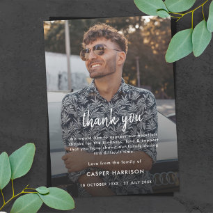 Thank You Funeral Celebration of Life Photo Card