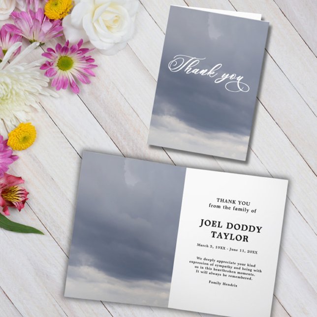 Thank You Funeral Sympathy Grief Folded Card (Creator Uploaded)
