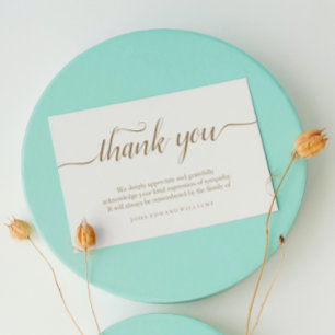 Thank You Funeral Thank You Note Card Bereavement