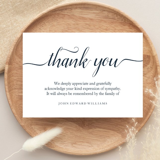 Thank You Funeral Thank You Note Card Bereavement (Creator Uploaded)