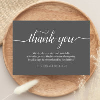 Thank You Funeral Thank You Note Card Bereavement
