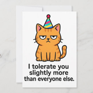 Thank You Funny Cat Card - Friendship