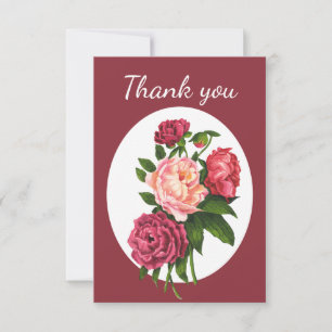 Thank You Garden Flowers Peony Floral Art