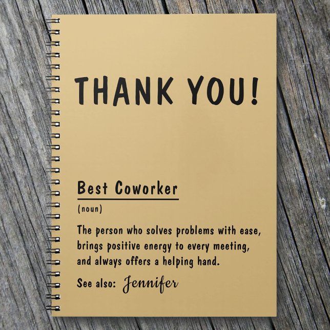 Thank You Gift Best Coworker Personalised Notebook (Creator Uploaded)