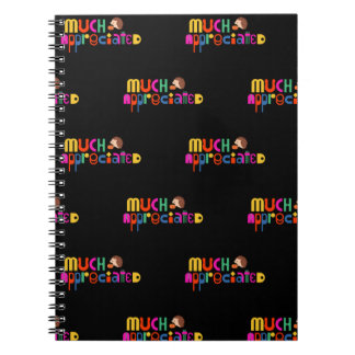 Thank you gift black colourful much appreciated notebook