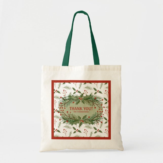 Thank You Gift Holiday Tote Bag (Front)