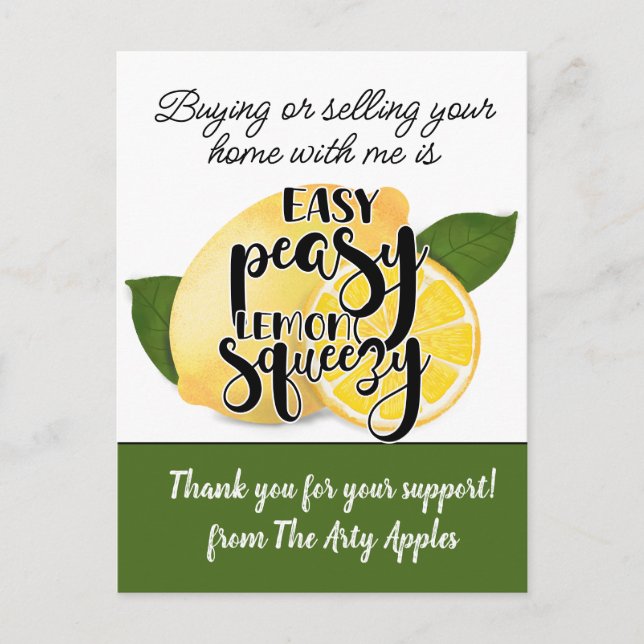 thank you gift marketing customer real estate  postcard (Front)