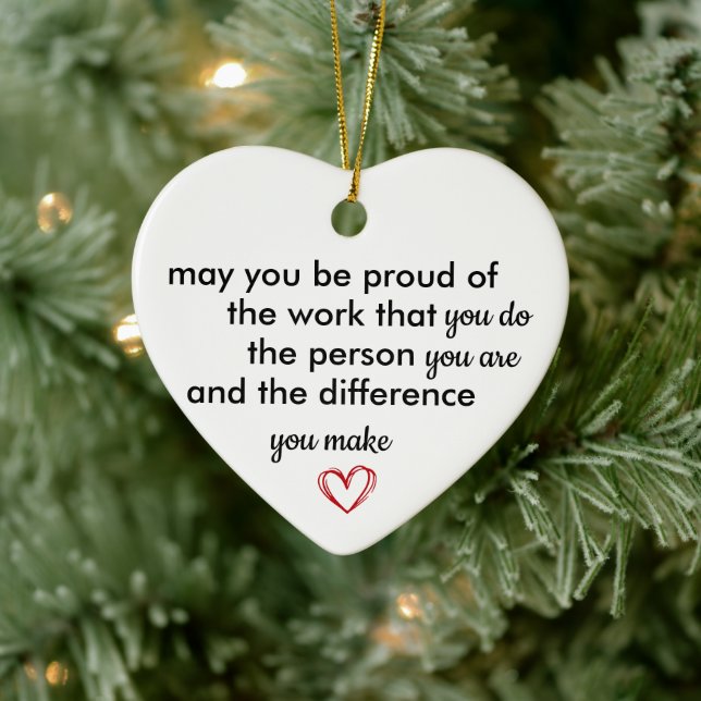 Thank You Gift, Personalized Be Proud of You, Ceramic Tree Decoration (Tree)