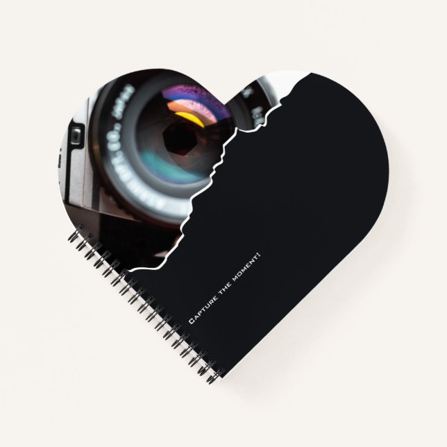 Thank You Gift Photographer Heart Shaped Notebook (Front)