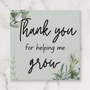 Thank you gift tag for teacher or party favours