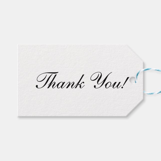 Thank You Gift Tag Sticker (Front (Horizontal))