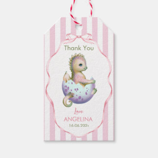 Thank you Gift Tag with cute baby shower dragon.