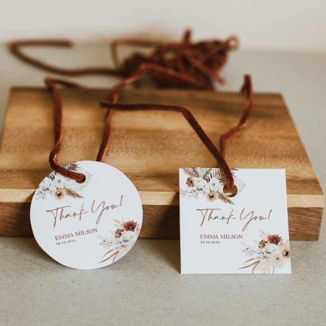  Thank You Gift Tags Boho Pampas (Creator Uploaded)
