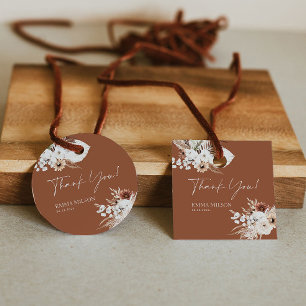 Thank You Gift Tags Terracotta Boho
