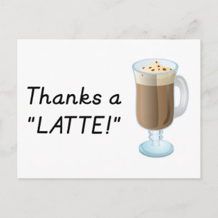 Thank you gift - Thanks a latte Postcard