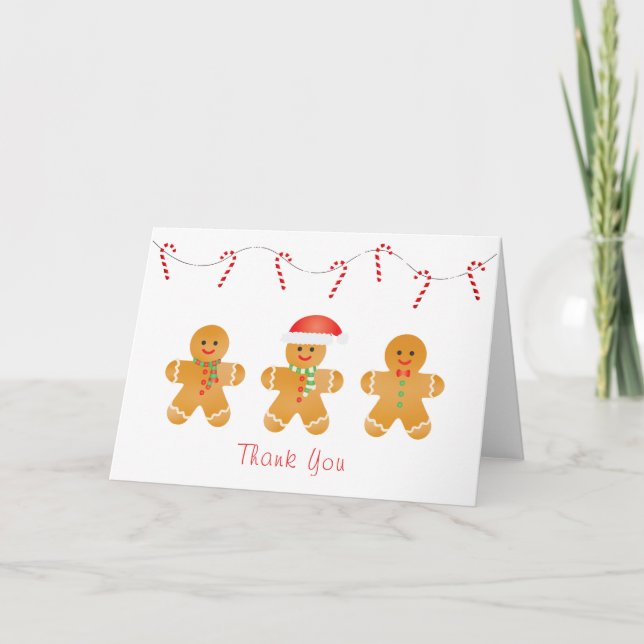 Thank You Gingerbread Men Card (Front)