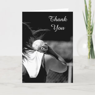 Thank You Girl Shotput greeting card