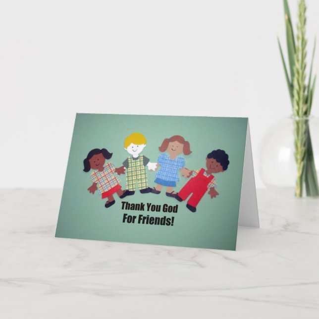 Thank You God For Friends Card (Front)