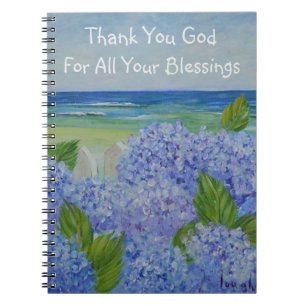 Thank You God Seashore Notebook