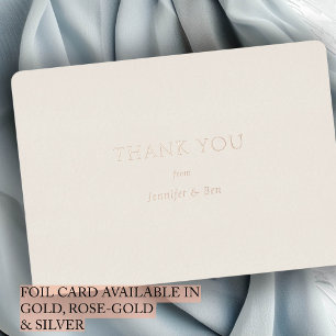 "Thank You" Gold-Foil, Minimal, Luxury, Wedding,
