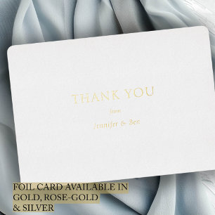 "Thank You" Gold-Foil, Minimal, Luxury, Wedding, 