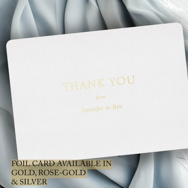 "Thank You" Gold-Foil, Minimal, Luxury, Wedding,  (Creator Uploaded)