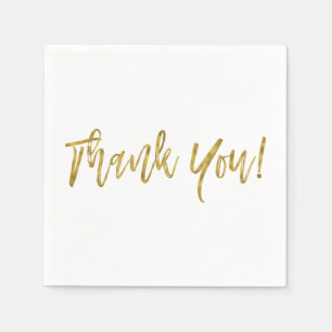 Thank You Gold Foil Napkins