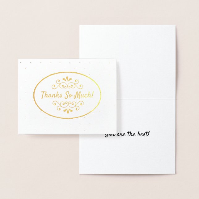 Thank You Gold Foil Note Card (Display)