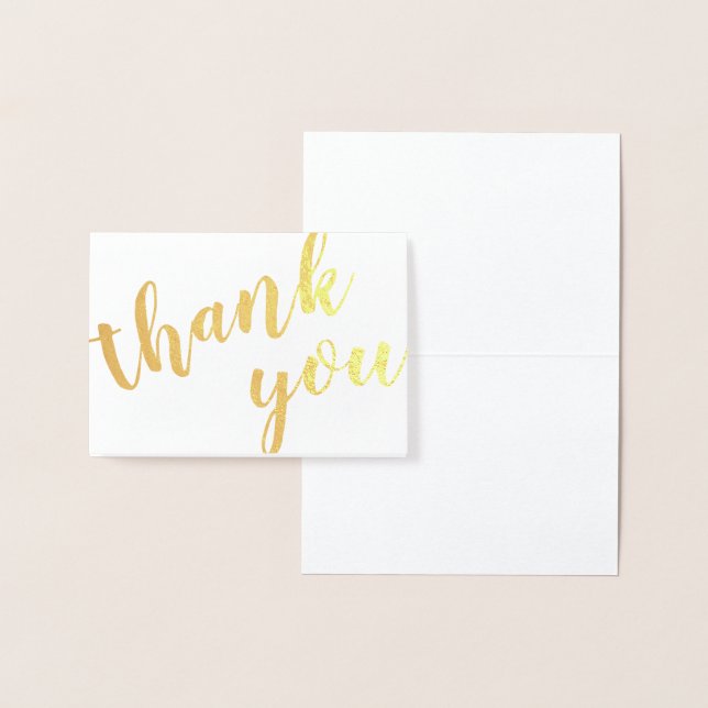 thank you gold foil script foil card (Display)