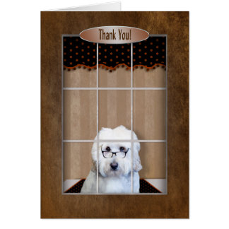 Thank You  - Golden Doodle - Window