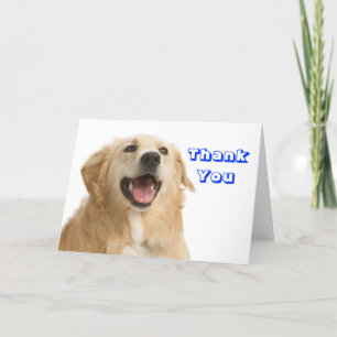 Thank You Golden Retriever Puppy Dog Greeting Card