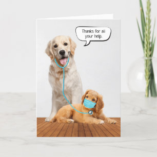 Thank You Golden Retrievers Card