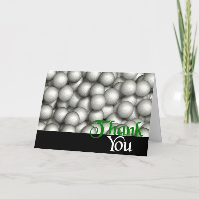 Thank You Golf Balls Card (Front)