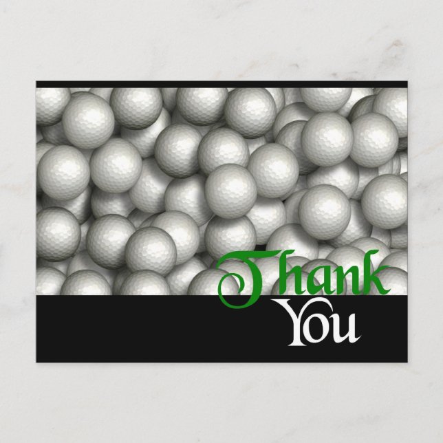 Thank You Golf Balls Postcard (Front)
