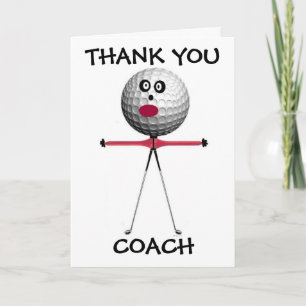 Thank You Golf Coach Card
