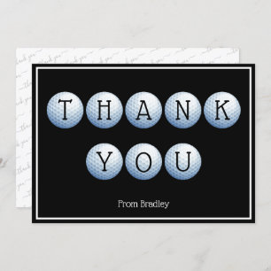 Thank You Golf Custom Personalised Card