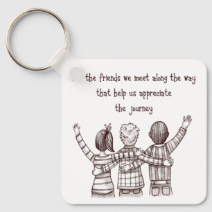 Thank You Good Friend Quote Key Ring