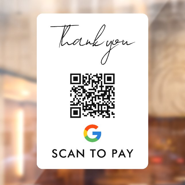 Thank You Google Pay QR Code Scan to Pay White (Sheet 2)