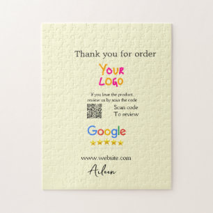 Thank you Google review scan QR business Jigsaw Puzzle
