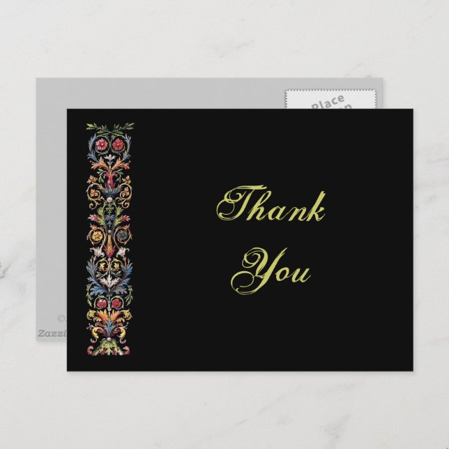 Thank You Gothic Postcard Editable Postcard (Front/Back)
