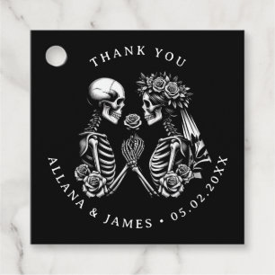 Thank You Gothic Wedding Favour Tags