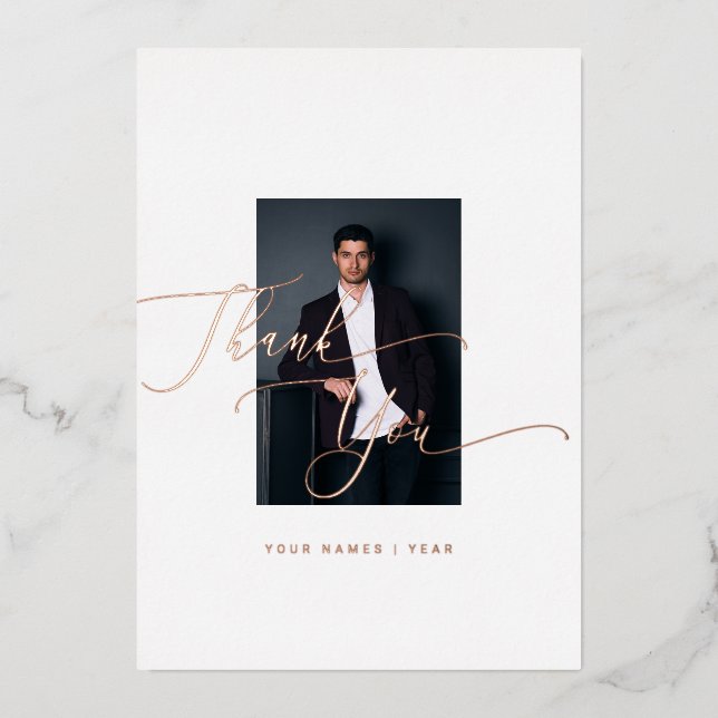 Thank You Graduate Elegant Calligraphy (Front)