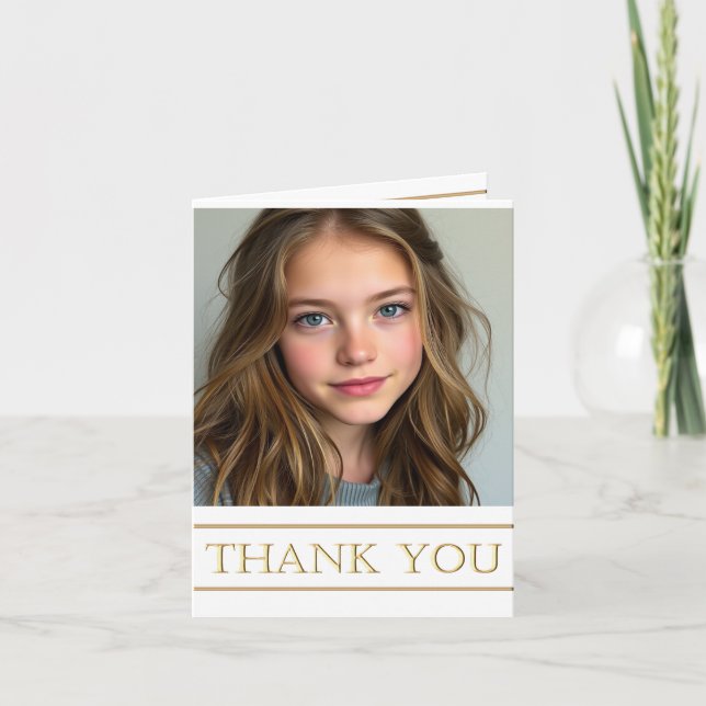 Thank You Graduate Simple Gold Card (Front)
