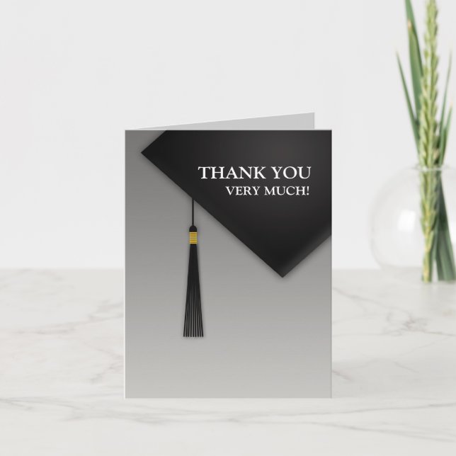 Thank You Graduation Black Hat (Front)