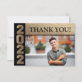 Thank You Graduation Class 2022 Black Gold