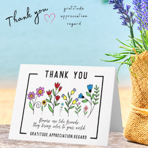 Thank You . . . Gratitude flower quote Greeting Card