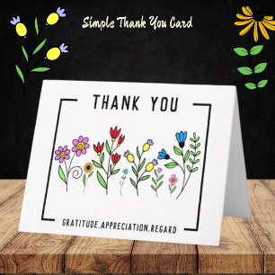 Thank You . Gratitude flower quote Thank you card