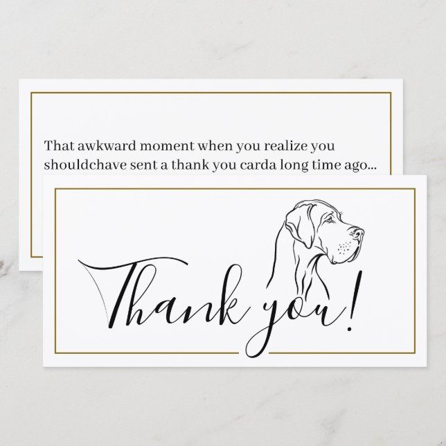Thank you Great Dane Minimal  Card (Front/Back)